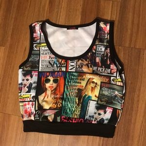 Vintage magazine print crop